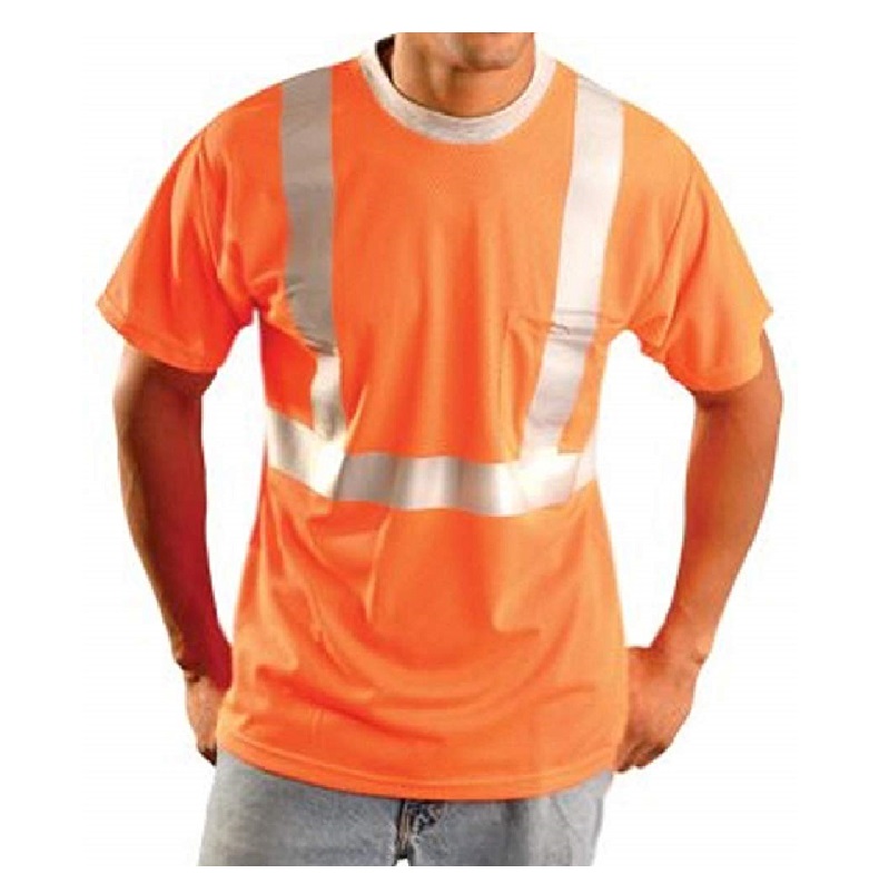 Premium Short-Sleeve Mesh T-Shirt w/Pocket in Orange